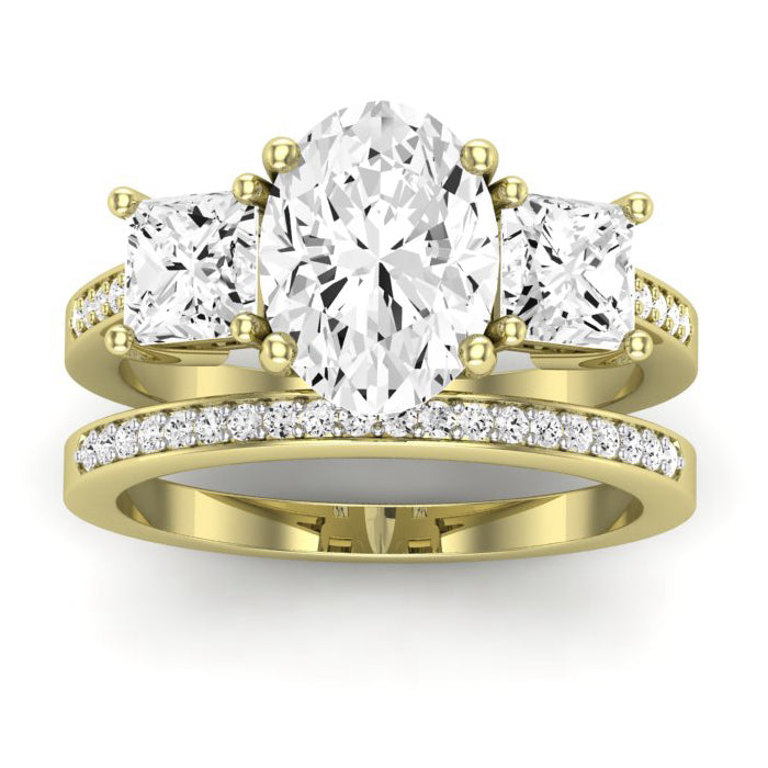 Dietes Oval Diamond Bridal Set (Lab Grown Igi Cert) yellowgold