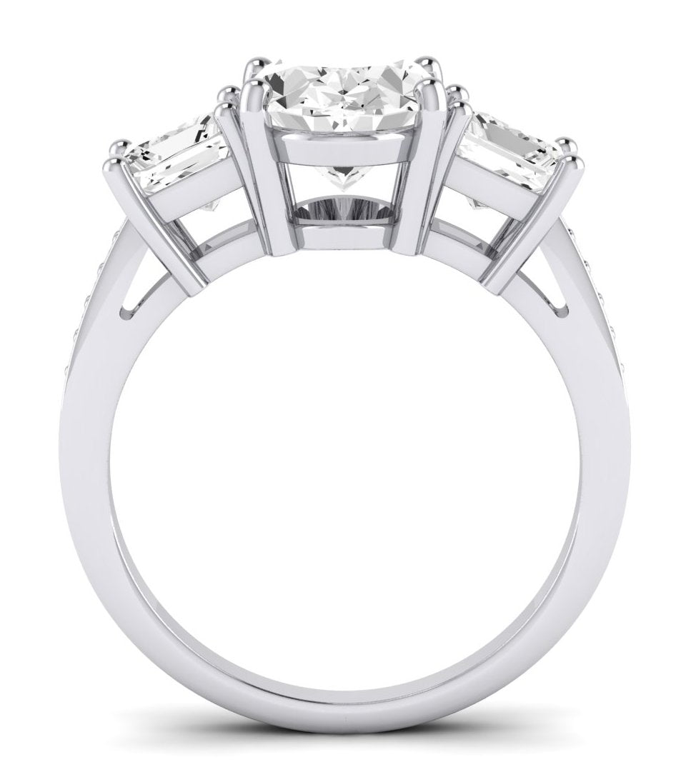 Dietes Oval Moissanite Engagement Ring whitegold