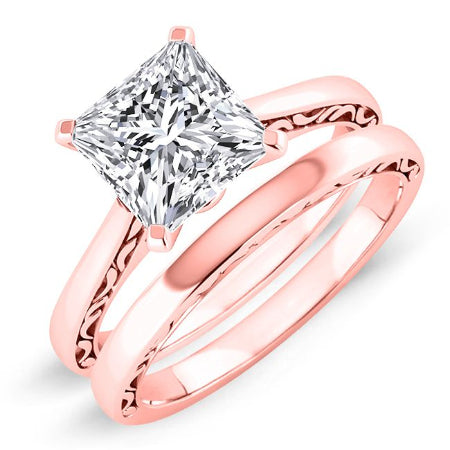 Astilbe Princess Moissanite Bridal Set rosegold