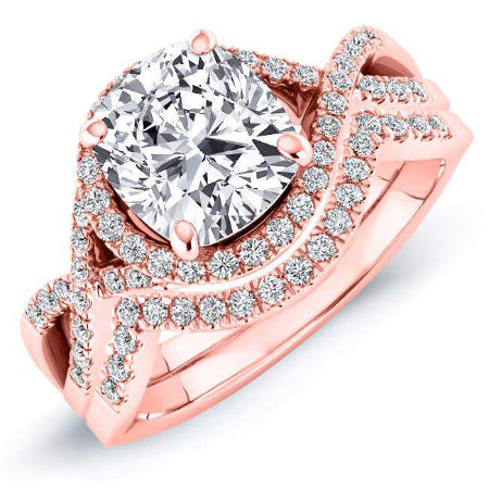 Dianella Cushion Diamond Bridal Set (Lab Grown Igi Cert) rosegold