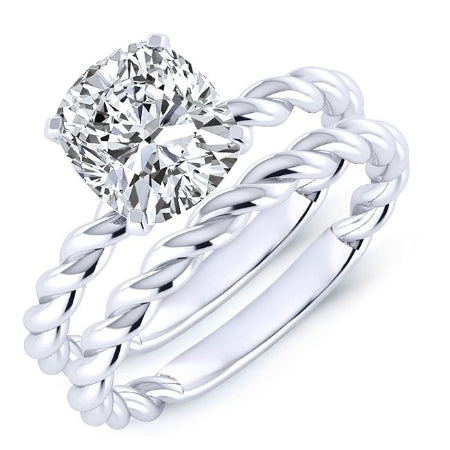 Balsam Cushion Diamond Bridal Set (Lab Grown Igi Cert) whitegold