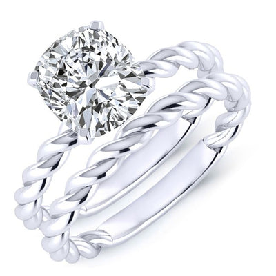 Balsam Cushion Diamond Bridal Set (Lab Grown Igi Cert) whitegold