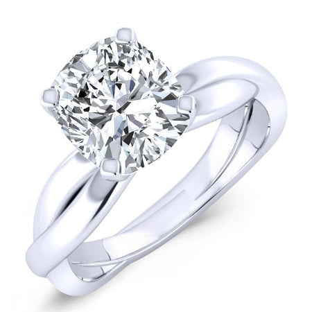 Baneberry Cushion Diamond Engagement Ring (Lab Grown Igi Cert) whitegold
