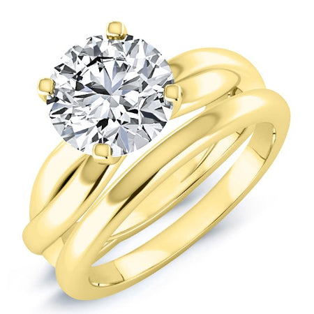 Baneberry Diamond Matching Band Only (does Not Include Engagement Ring)  For Ring With Round Center yellowgold