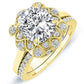 Coralbells Diamond Matching Band Only (engagement Ring Not Included) For Ring With Cushion Center yellowgold