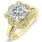 Coralbells Moissanite Matching Band Only (engagement Ring Not Included) For Ring With Princess Center yellowgold