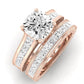 Edelweiss Moissanite Matching Band Only (does Not Include Engagement Ring) For Ring With Cushion Center rosegold