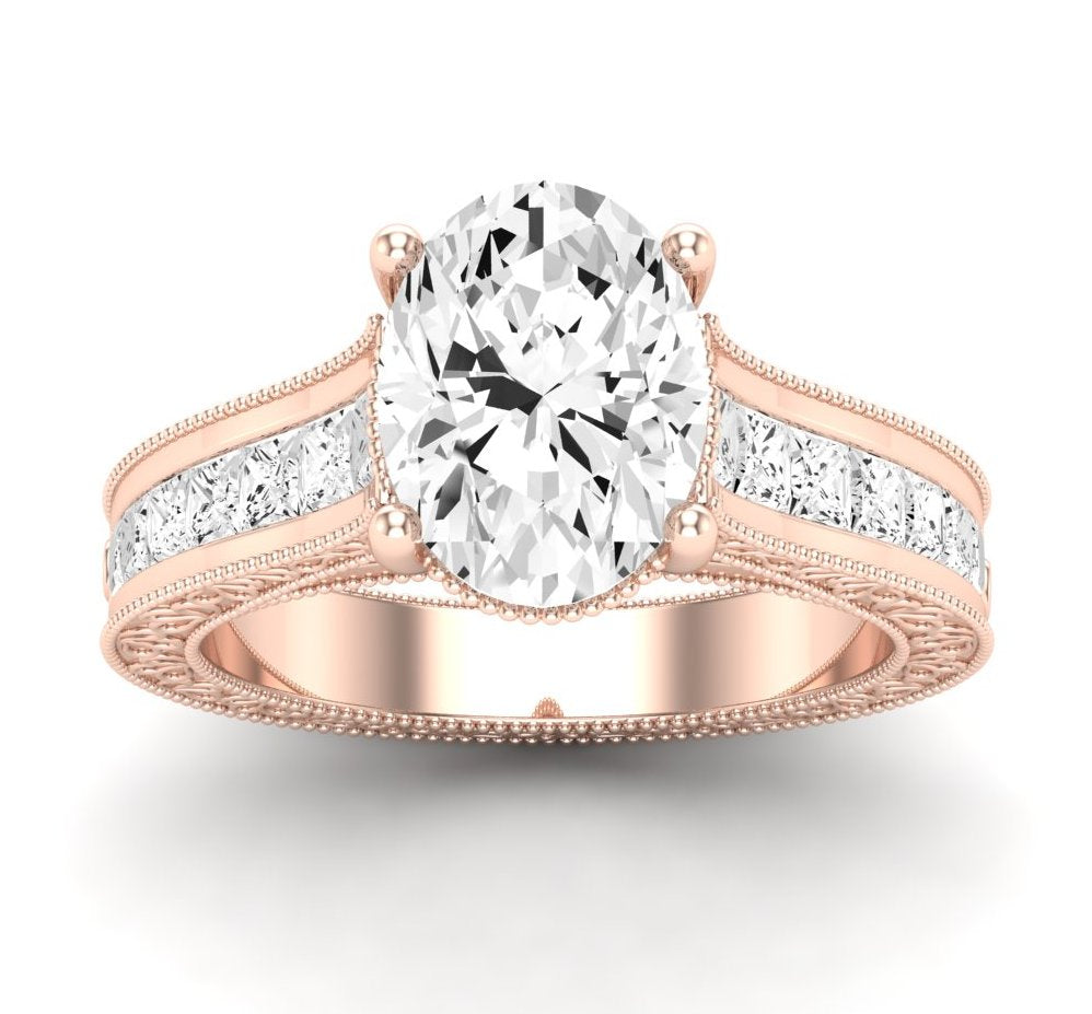 Edelweiss Oval Diamond Engagement Ring (Lab Grown Igi Cert) rosegold