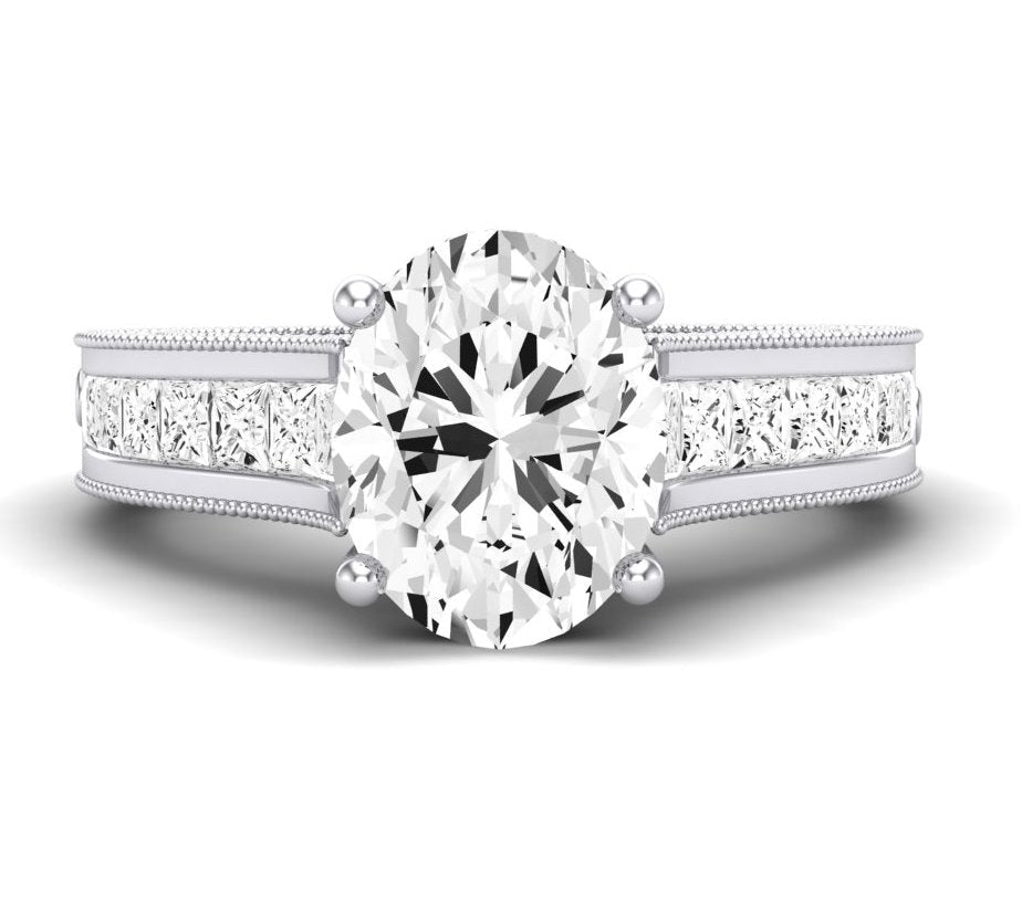 Edelweiss Oval Diamond Engagement Ring (Lab Grown Igi Cert) whitegold