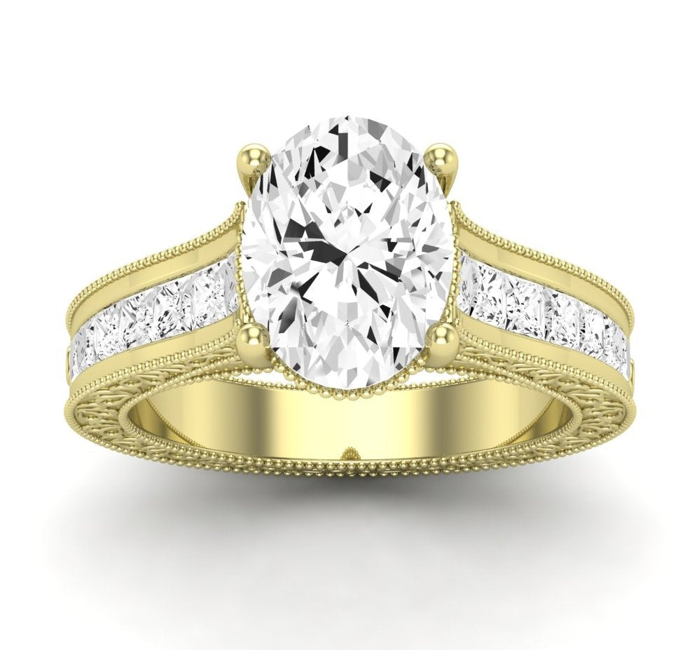 Edelweiss Oval Diamond Engagement Ring (Lab Grown Igi Cert) yellowgold