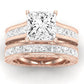 Edelweiss Diamond Matching Band Only (does Not Include Engagement Ring) For Ring With Princess Center rosegold