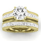 Edelweiss Diamond Matching Band Only (does Not Include Engagement Ring) For Ring With Round Center yellowgold