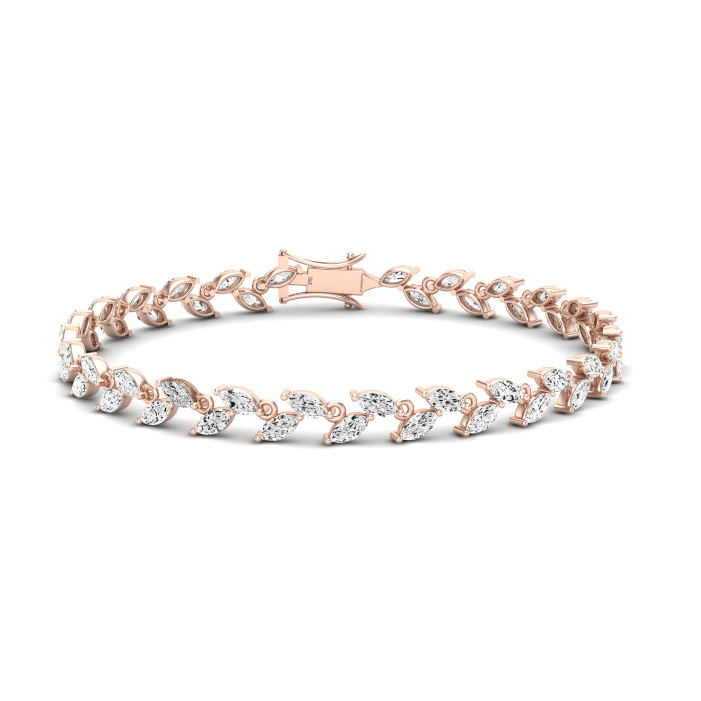 Edina Classic Marquise Diamond Bracelet (clarity Enhanced) rosegold