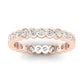 Vinca Round Cut Diamond Eternity Band (Clarity Enhanced) rosegold