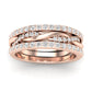 Yvette Round Cut Diamond Eternity Band (Clarity Enhanced) rosegold