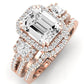 Erica Diamond Matching Band Only (does Not Include Engagement Ring) For Ring With Emerald Center rosegold