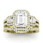 Erica Diamond Matching Band Only (does Not Include Engagement Ring) For Ring With Emerald Center yellowgold