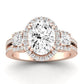 Erica Oval Moissanite Engagement Ring rosegold