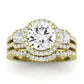 Erica Moissanite Matching Band Only (does Not Include Engagement Ring) For Ring With Round Center yellowgold