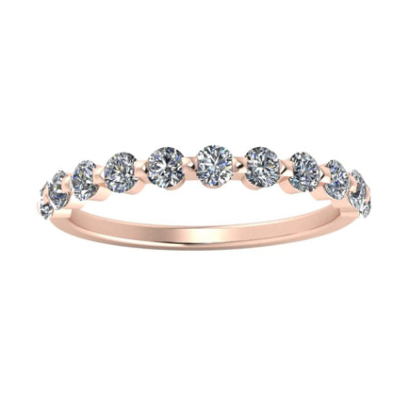 Anara Round Trendy Diamond Wedding Ring rosegold