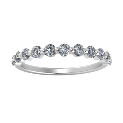 Anara Round Trendy Diamond Wedding Ring whitegold