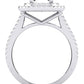 Flora Emerald Diamond Engagement Ring (Lab Grown Igi Cert) whitegold