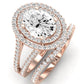 Flora Moissanite Matching Band Only (engagement Ring Not Included) For Ring With Oval Center rosegold