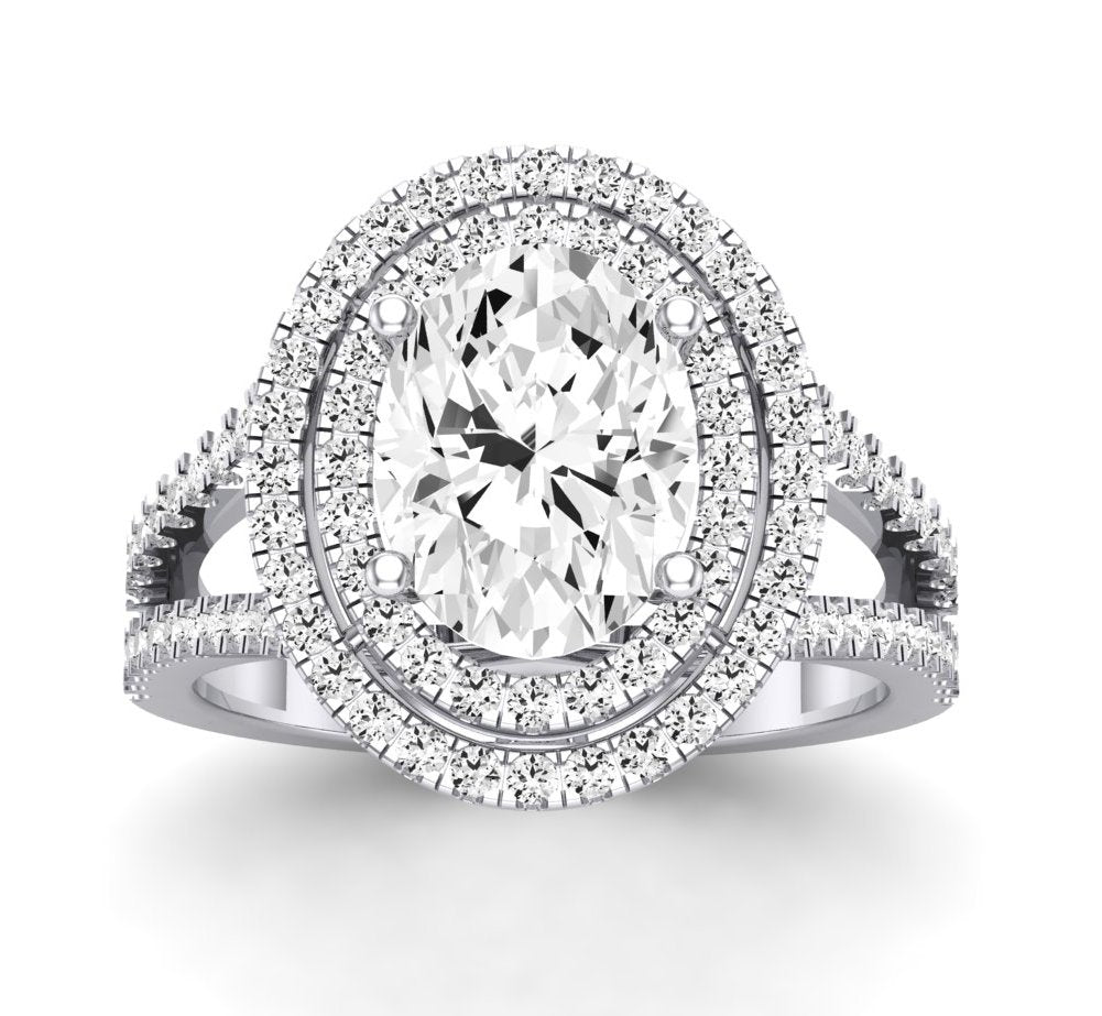 Flora Oval Diamond Engagement Ring (Lab Grown Igi Cert) whitegold