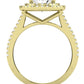 Flora Oval Moissanite Engagement Ring yellowgold