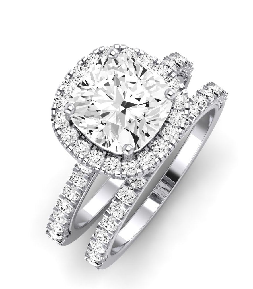 Florizel Diamond Matching Band Only (does Not Include Engagement Ring) For Ring With Cushion Center whitegold