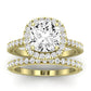 Florizel Diamond Matching Band Only (does Not Include Engagement Ring) For Ring With Cushion Center yellowgold