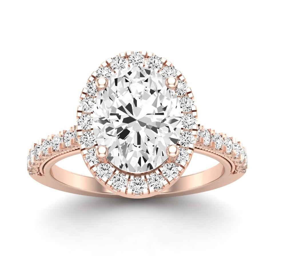 Florizel Oval Diamond Engagement Ring (Lab Grown Igi Cert) rosegold