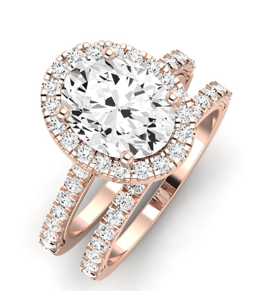 Florizel Diamond Matching Band Only (does Not Include Engagement Ring) For Ring With Oval Center rosegold