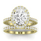 Florizel Moissanite Matching Band Only (does Not Include Engagement Ring) For Ring With Oval Center yellowgold
