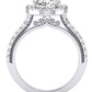 Florizel Oval Diamond Engagement Ring (Lab Grown Igi Cert) whitegold
