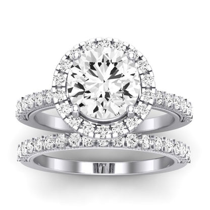 Florizel Diamond Matching Band Only (does Not Include Engagement Ring) For Ring With Round Center whitegold