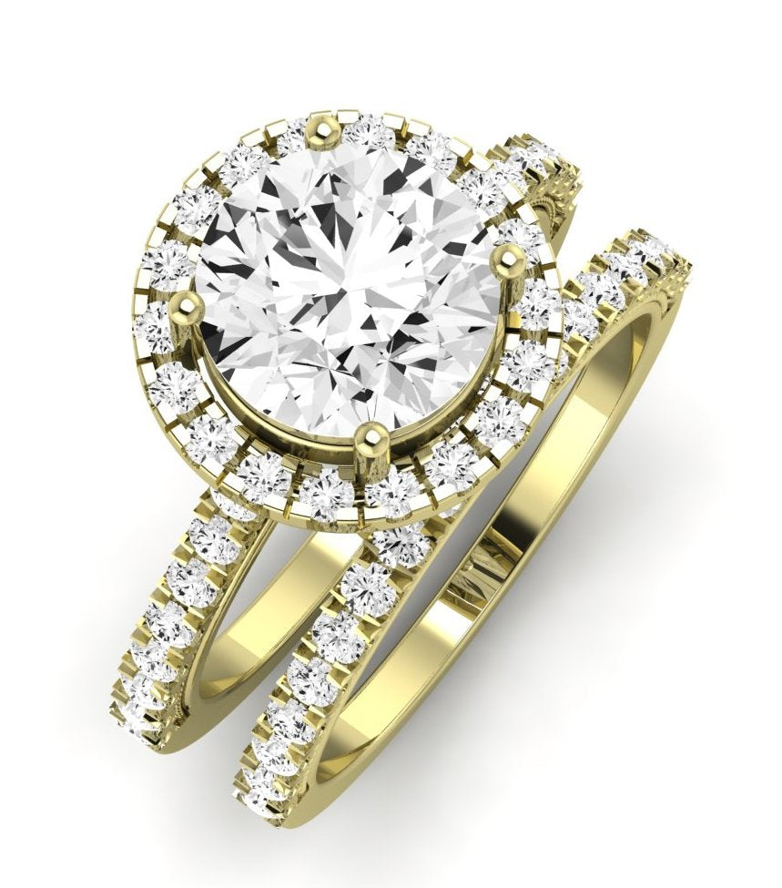 Florizel Diamond Matching Band Only (does Not Include Engagement Ring) For Ring With Round Center yellowgold