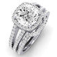 Freesia Diamond Matching Band Only (does Not Include Engagement Ring) For Ring With Cushion Center whitegold