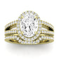 Freesia Diamond Matching Band Only (does Not Include Engagement Ring) For Ring With Oval Center yellowgold