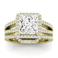 Freesia Moissanite Matching Band Only (does Not Include Engagement Ring) For Ring With Princess Center yellowgold