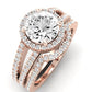 Freesia Diamond Matching Band Only (does Not Include Engagement Ring) For Ring With Round Center rosegold