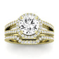 Freesia Diamond Matching Band Only (does Not Include Engagement Ring) For Ring With Round Center yellowgold