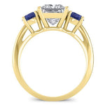 Fuschia Diamond Matching Band Only (engagement Ring Not Included) For Ring With Princess Center yellowgold