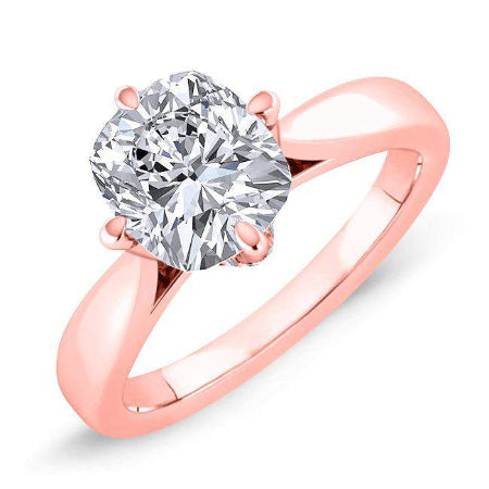 Gardenia Cushion Moissanite Engagement Ring rosegold