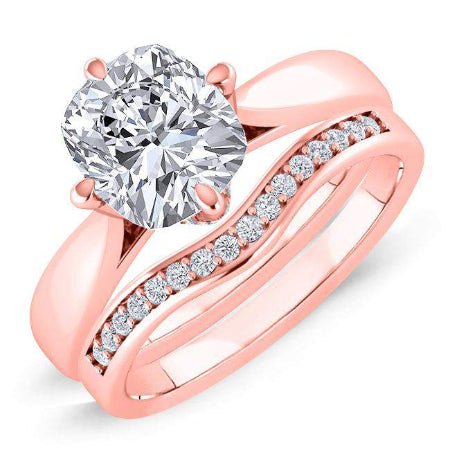 Gardenia Cushion Diamond Bridal Set (Lab Grown Igi Cert) rosegold