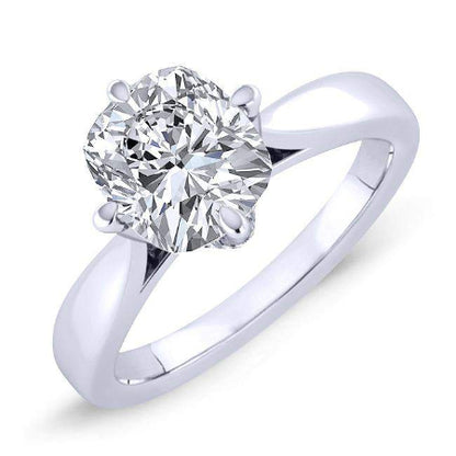 Gardenia Cushion Moissanite Engagement Ring whitegold