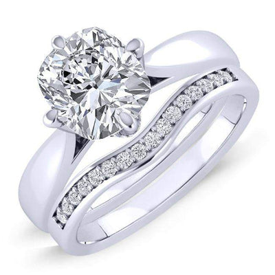 Gardenia Cushion Moissanite Bridal Set whitegold