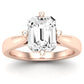 Gardenia Emerald Diamond Engagement Ring (Lab Grown Igi Cert) rosegold