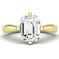 Gardenia Emerald Diamond Engagement Ring (Lab Grown Igi Cert) yellowgold