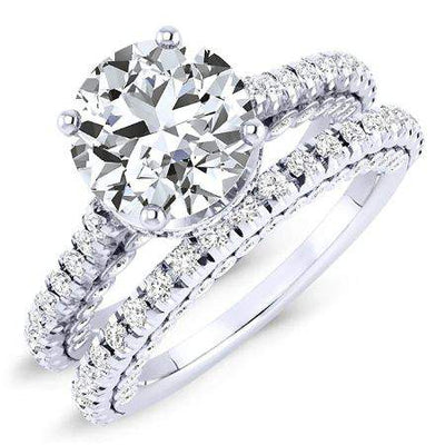 Garland Diamond Matching Band Only (engagement Ring Not Included) For Ring With Round Center whitegold